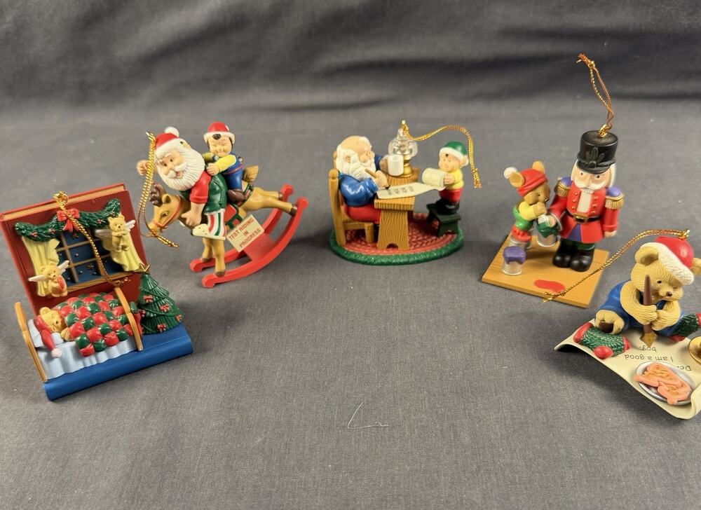 Westmar Collectable Vintage 1998 Christmas Ornaments Large Lot of 5 Pieces